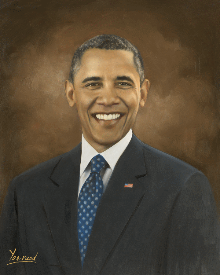 Portrait of President Barack Obama